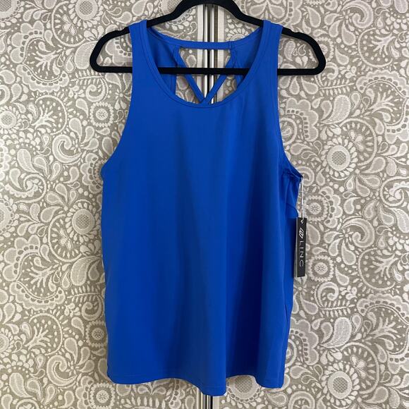 Workout Cross Back Tank Large NEW - Picture 2 of 3